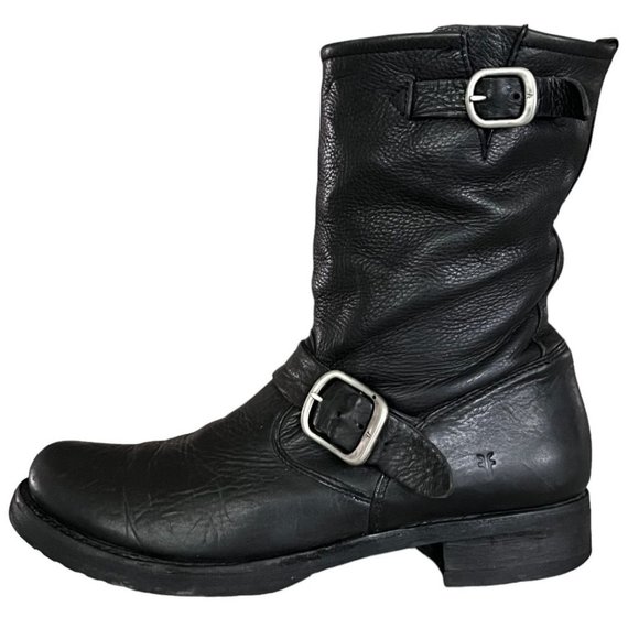 FRYE Veronica Black Leather  Short Boot Size 7.5 - Picture 4 of 12